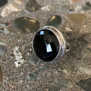 Sterling black onyx ring